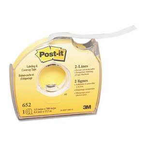 Labeling & Cover-Up Tape, Non-Refillable, 1/3" x 700" Roll by 3M/COMMERCIAL TAPE DIV.