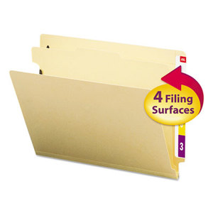SMEAD MANUFACTURING COMPANY 26825 Manila End Tab Classification Folders, Letter, Four-Section, 10/Box by SMEAD MANUFACTURING CO.