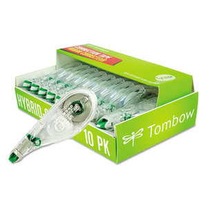 MONO Hybrid Style Correction Tape, 1/6" x 394", Non-Refillable, 10/Pack by AMERICAN TOMBOW INC.