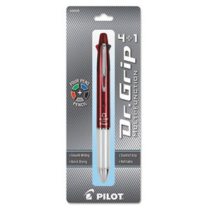 Pilot Corporation 072838362261 Dr. Grip 4 + 1 Multi-Function Pen/Pencil, 4 Assorted Inks, Burgundy Barrel by PILOT CORP. OF AMERICA