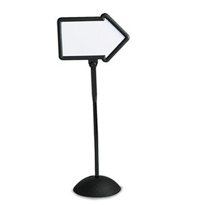 Double-Sided Arrow Sign, Dry Erase Magnetic Steel, 25 1/2 x 17 3/4, Black Frame by SAFCO PRODUCTS