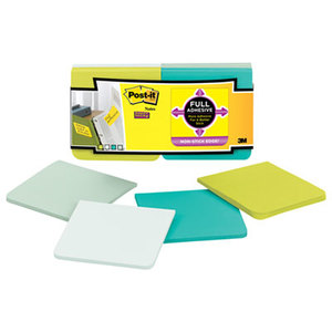 3M F330-12SSFM Full Adhesive Notes, 3 x 3, Assorted Bora Bora Colors, 12/PK by 3M/COMMERCIAL TAPE DIV.