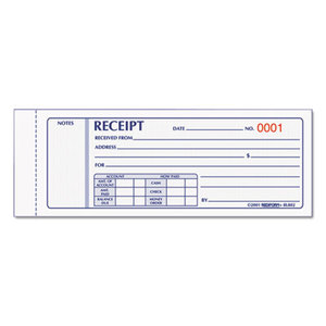 REDIFORM OFFICE PRODUCTS 8L802 Receipt Book, 2 3/4 x 7, Carbonless Triplicate, 50 Sets/Book by REDIFORM OFFICE PRODUCTS