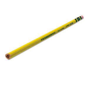 Tri-Write Woodcase Pencil, HB #2, Yellow Barrel, Dozen by DIXON TICONDEROGA CO.