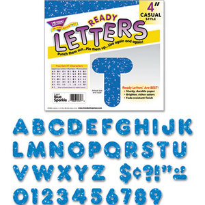 TREND ENTERPRISES, INC. T1617 Ready Letters Sparkles Letter Set, Blue Sparkle, 4"h, 71/Set by TREND ENTERPRISES, INC.