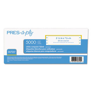 Avery 30720 Dot Matrix Printer White Address Labels, 15/16 x 3 1/2, White, 5000/Box by AVERY-DENNISON