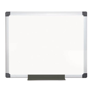 Value Melamine Dry Erase Board, 24 x 36, White, Aluminum Frame by BI-SILQUE VISUAL COMMUNICATION PRODUCTS INC