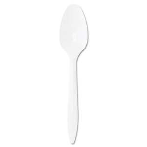 Style Setter Mediumweight Plastic Teaspoons, White, 1000/Carton by DART