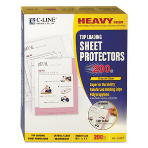 C-Line Products, Inc 62097 Heavyweight Polypropylene Sheet Protector, Clear, 2", 11 x 8 1/2, 200/BX by C-LINE PRODUCTS, INC