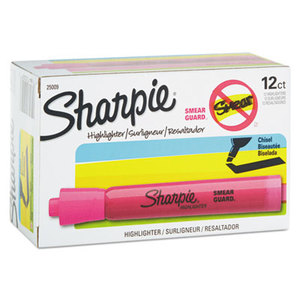 Sanford, L.P. 25009 Accent Tank Style Highlighter, Chisel Tip, Pink, 12/Pk by SANFORD