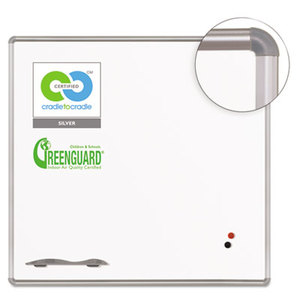 Green Rite Dry Erase Board, 48 x 48, White, Silver Frame by BALT INC.