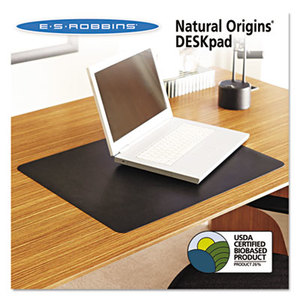 Natural Origins Desk Pad, 24 x 19, Matte, Black by E.S. ROBBINS