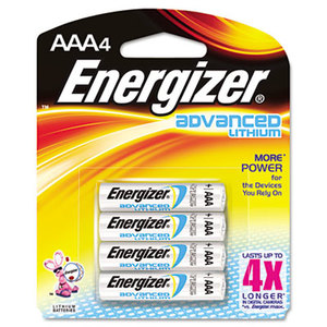 EVEREADY BATTERY EA92BP4 Advanced Lithium Batteries, AAA, 4/Pack by EVEREADY BATTERY