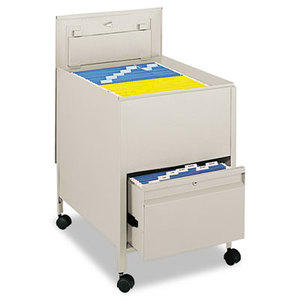 Safco Products 5365PT Locking Mobile Tub File With Drawer, Legal Size, 20w x 25 1/2d x 27 3/4h, Putty by SAFCO PRODUCTS