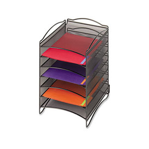 Safco Products 9431BL Onyx Steel Mesh Lliterature Sorter, Six Compartments, Black by SAFCO PRODUCTS