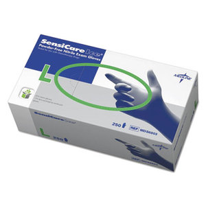 Medline Industries, Inc MDS6803 Sensicare Ice Nitrile Exam Gloves, Powder-Free, Large, Blue, 250/Box by MEDLINE INDUSTRIES, INC.