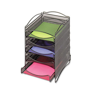 Safco Products 9432BL Onyx Stackable Literature Organizer, Five-Drawer, Black by SAFCO PRODUCTS