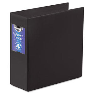 IdeaStream Consumer Products, LLC FT07094 Gapless Loop Ring Binder, 11 x 8-1/2, 4" Capacity, Black by IDEASTREAM CONSUMER PRODUCTS