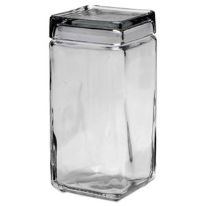 Stackable Glass Storage Jars, 2 qt, Glass by OFFICE SETTINGS
