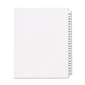 Kleer-Fax, Inc 83226 80000 Series Side Tab Legal Index Divider Set,  Printed "226"-"250" by KLEER-FAX