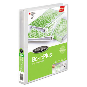ACCO Brands Corporation A7043337D Flexible Poly Round Ring View Binder, 1" Cap, Clear by WILSON JONES CO.