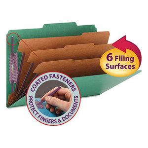 SMEAD MANUFACTURING COMPANY 19097 3" Expansion Classification Folder, 2/5 Cut, Legal, Eight-Section, Green, 10/Box by SMEAD MANUFACTURING CO.