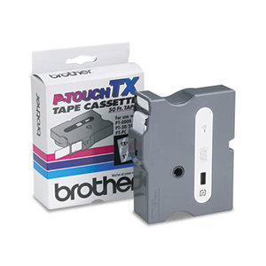 Brother Industries, Ltd TX-1551 TX Tape Cartridge for PT-8000, PT-PC, PT-30/35, 1w, White on Clear by BROTHER INTL. CORP.