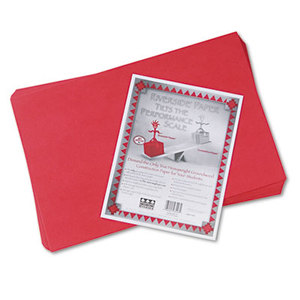 PACON CORPORATION 103443 Riverside Construction Paper, 76 lbs., 12 x 18, Holiday Red, 50 Sheets/Pack by PACON CORPORATION