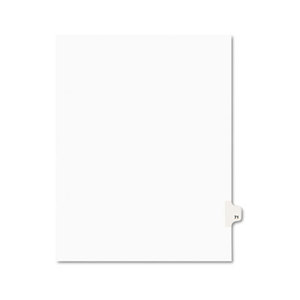 Avery 01071 Avery-Style Legal Side Tab Divider, Title: 71, Letter, White, 25/Pack by AVERY-DENNISON