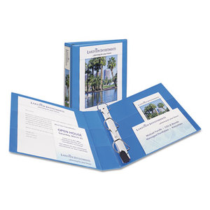 Avery 05401 Heavy-Duty Nonstick View Binder w/1-Touch Slant Rings, 1 1/2" Cap, Light Blue by AVERY-DENNISON