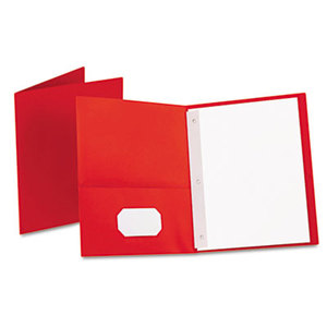 ESSELTE CORPORATION 57711 Twin-Pocket Folders with 3 Fasteners, Letter, 1/2" Capacity, Red, 25/Box by ESSELTE PENDAFLEX CORP.