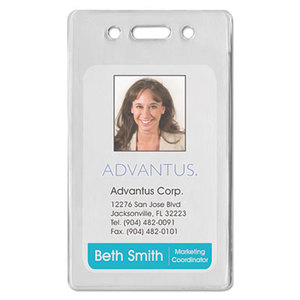 Advantus Corporation 75451 Proximity ID Badge Holder, Vertical, 2 3/8w x 3 3/8h, Clear, 50/Pack by ADVANTUS CORPORATION