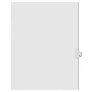 Kleer-Fax, Inc 91042 90000 Series Legal Exhibit Index Dividers, Side Tab, Printed "42", 25/Pack by KLEER-FAX