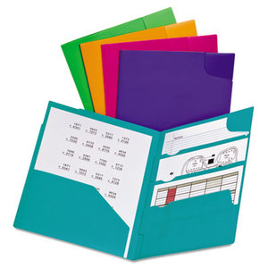 ESSELTE CORPORATION 99837 Divide It Up Four-Pocket Poly Folder, 11 x 8-1/2, Assorted by ESSELTE PENDAFLEX CORP.