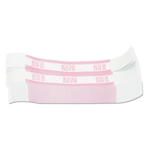 Currency Straps, Pink, $250 in Dollar Bills, 1000 Bands/Pack by MMF INDUSTRIES