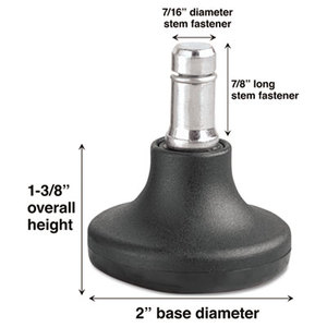 Low Profile Bell Glides, 100 lbs./Glide, B Stem, 5/Set by MASTER CASTER COMPANY