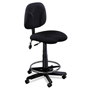 Mayline Group 4005AG2113 Swivel Task Stool, Black Fabric by MAYLINE COMPANY