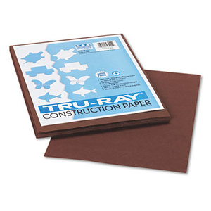 PACON CORPORATION 103024 Tru-Ray Construction Paper, 76 lbs., 9 x 12, Dark Brown, 50 Sheets/Pack by PACON CORPORATION