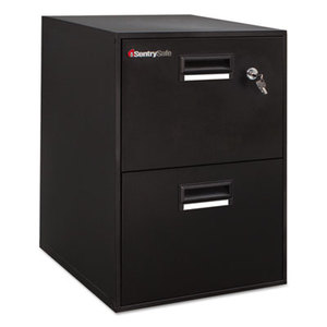 Sentry Group 2B2100B FIRE SAFE Two-Drawer Water Resistant Fire File, 18 1/4w x 21d x 27 3/4h, Black by SENTRY