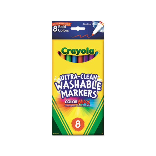 Crayola Washable Markers Bold Colors 8/Set Fine Point