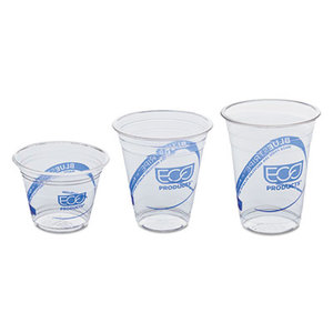BlueStripe Recycled Content Clear Plastic Cold Drink Cups, 9oz, Clear, 50/Pack by ECO-PRODUCTS,INC.