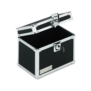 Vaultz Locking Index Card File with Flip Top Holds 450 4 x 6 Cards, Black by IDEASTREAM CONSUMER PRODUCTS
