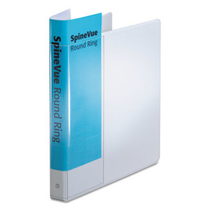 Cardinal Brands, Inc 16303 Spine Vue Locking Round Ring Binder, 1" Cap, 11 x 8 1/2, White by CARDINAL BRANDS INC.