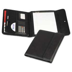 SAMSILL CORPORATION 70890 Professional Tri-Fold Padfolio w/Calculator, Writing Pad, Vinyl, Black by SAMSILL CORPORATION