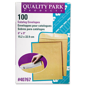 Catalog Envelope, 6 x 9, Brown Kraft, 100/Box by QUALITY PARK PRODUCTS