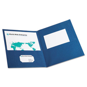 ESSELTE CORPORATION 57502 Twin-Pocket Folder, Embossed Leather Grain Paper, Blue by ESSELTE PENDAFLEX CORP.