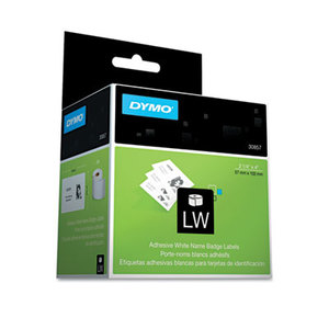 DYMO 30857 Self-Adhesive Name Badge Labels, 2-1/4 x 4, White, 250/Box by DYMO