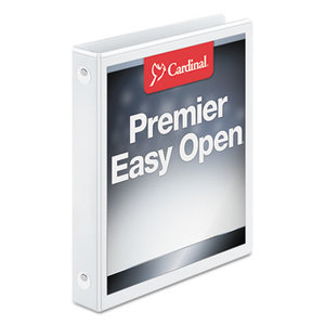 Cardinal Brands, Inc 11100 Premier Easy Open ClearVue Locking Round Ring Binder, 1" Cap, 11 x 8 1/2, White by CARDINAL BRANDS INC.