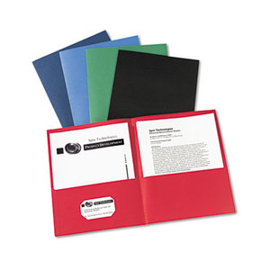 Avery 47993 Two-Pocket Portfolio, Embossed Paper, 30-Sheet Capacity, Assorted Colors, 25/Box by AVERY-DENNISON