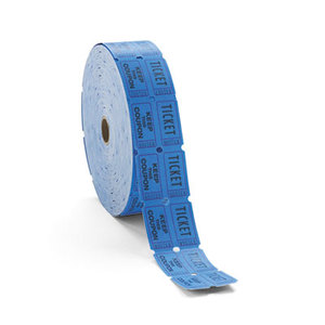 PM Company, LLC 59004 Consecutively Numbered Double Ticket Roll, Blue, 2000 Tickets/Roll by PM COMPANY